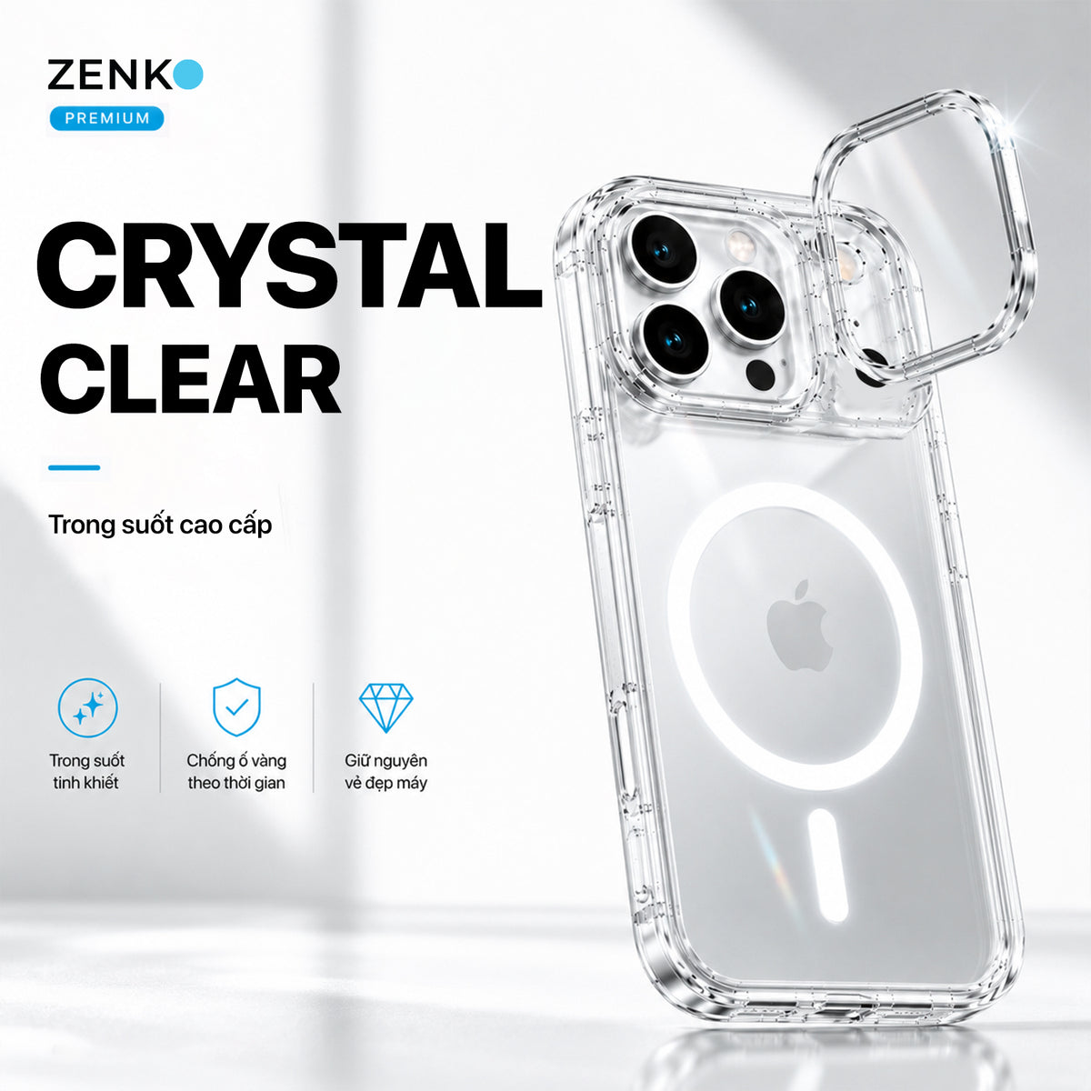 Ốp Zenko Premium MagSafe – Camera Protect