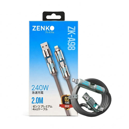 Cáp sạc nhanh 4 in 1 Zenko Premium