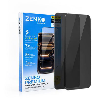 Kính cường lực Chống nhìn trộm Zenko Premium - Hộp 2 miếng