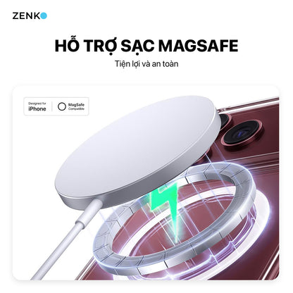 Ốp Zenko Premium MagSafe – Clear