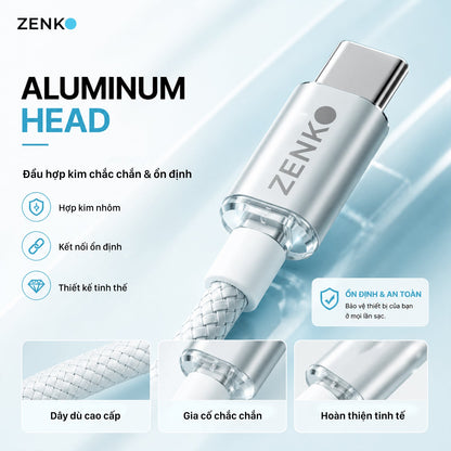 Cáp sạc nhanh Zenko Standard 60W - Type-C to Type-C