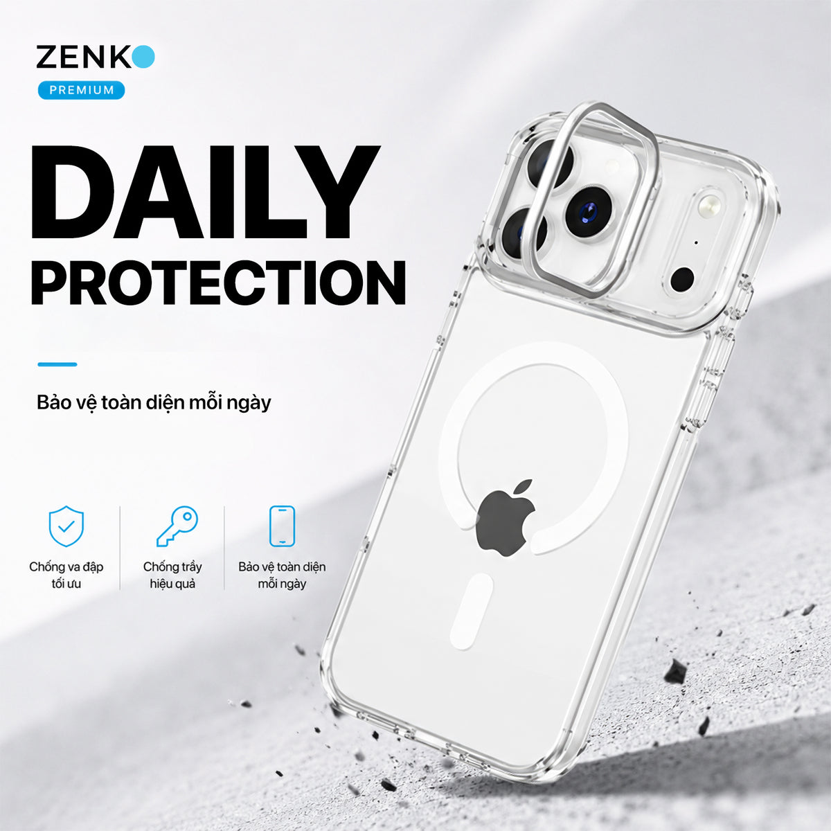 Ốp Zenko Premium MagSafe – Camera Protect