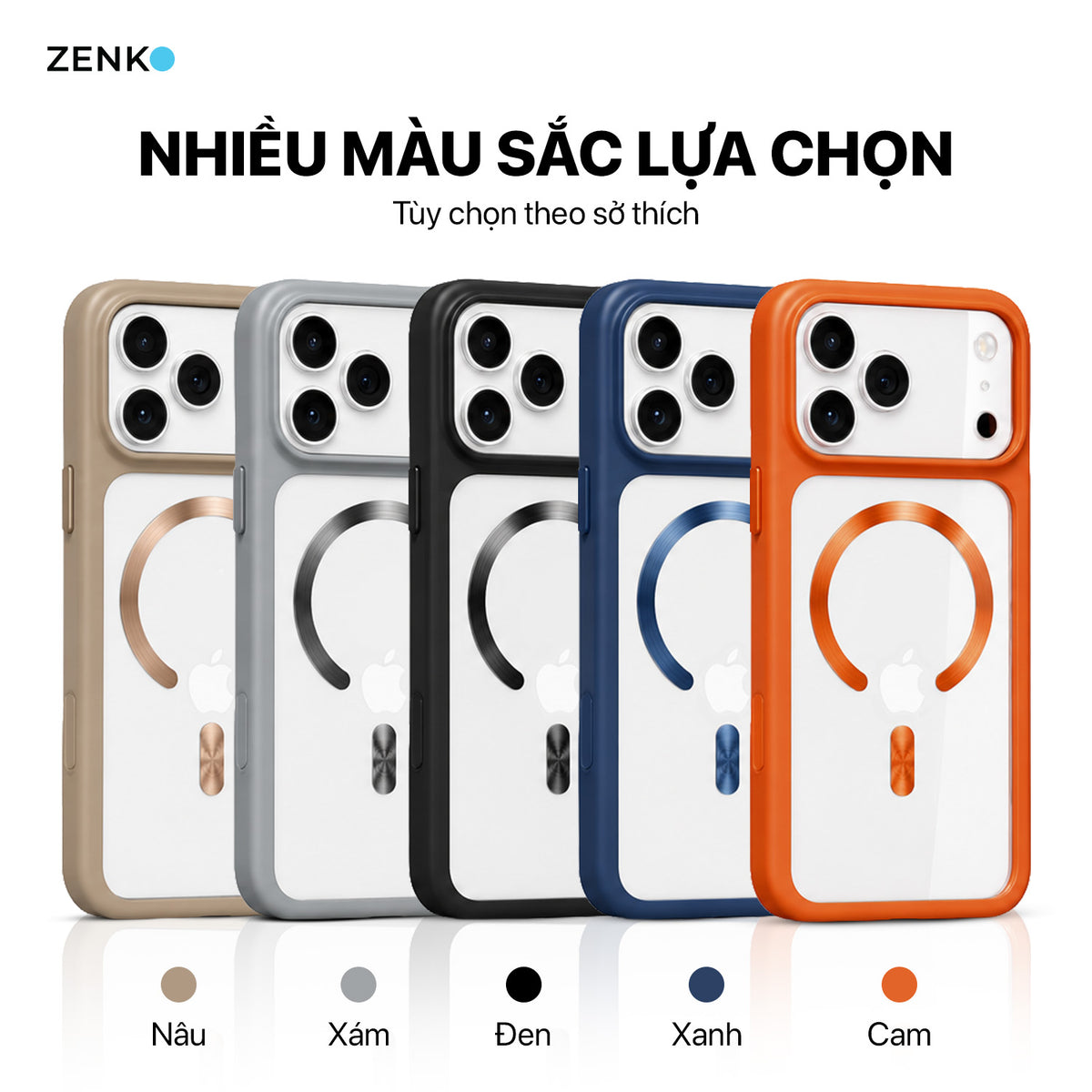 Ốp Zenko Premium MagSafe – Ring Stand