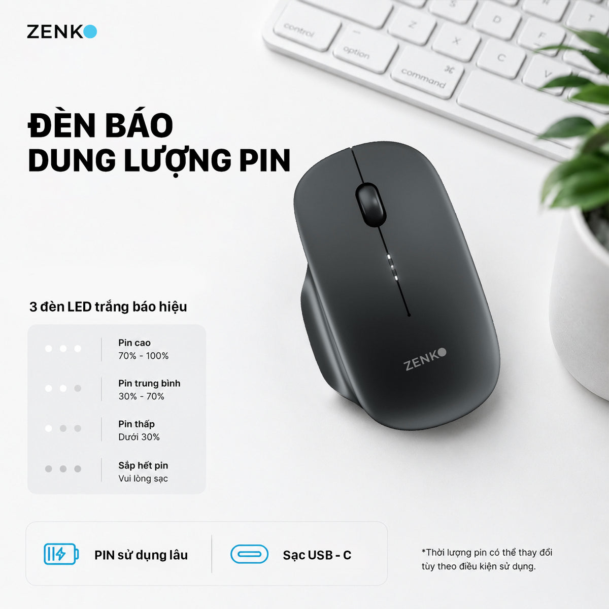 Chuột không dây Zenko Pro Silent ZKM1