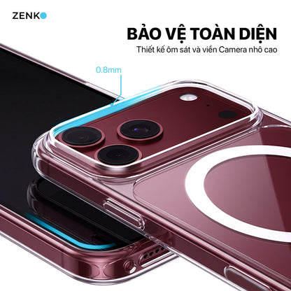 Ốp Zenko Premium MagSafe – Clear
