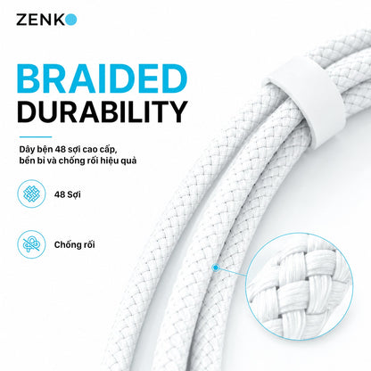Cáp sạc nhanh Zenko Standard 27W - Type-C to Lightning