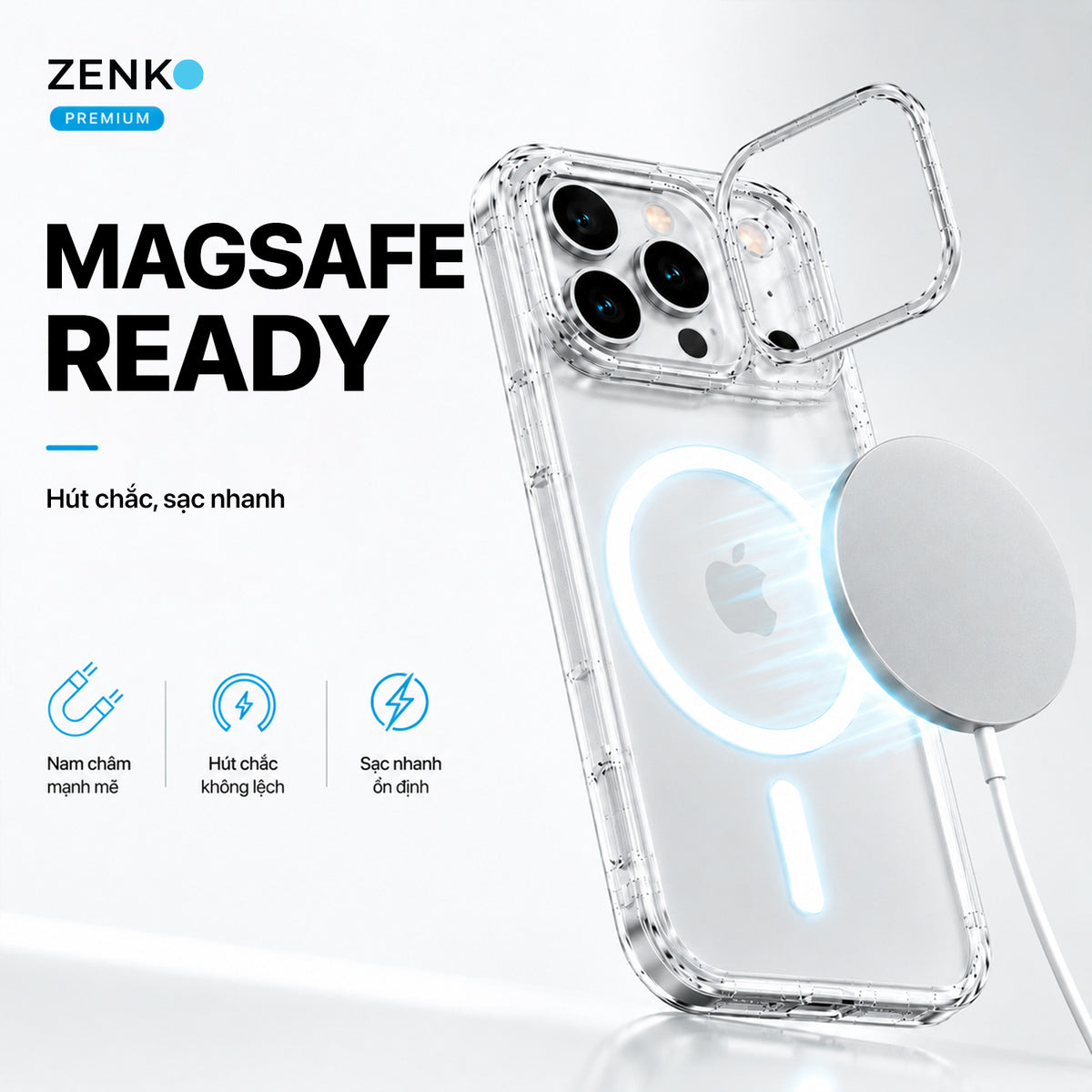 Ốp Zenko Premium MagSafe – Camera Protect