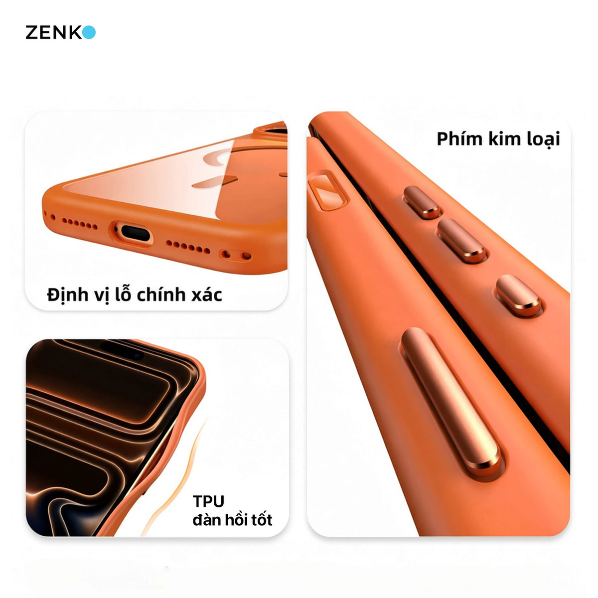 Ốp Zenko Premium MagSafe – Ring Stand