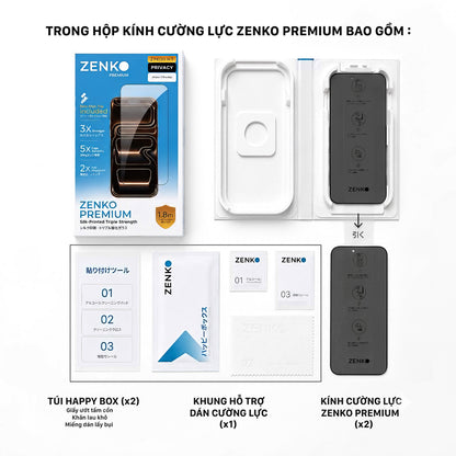 Kính cường lực siêu cứng Zenko Premium - 2 miếng