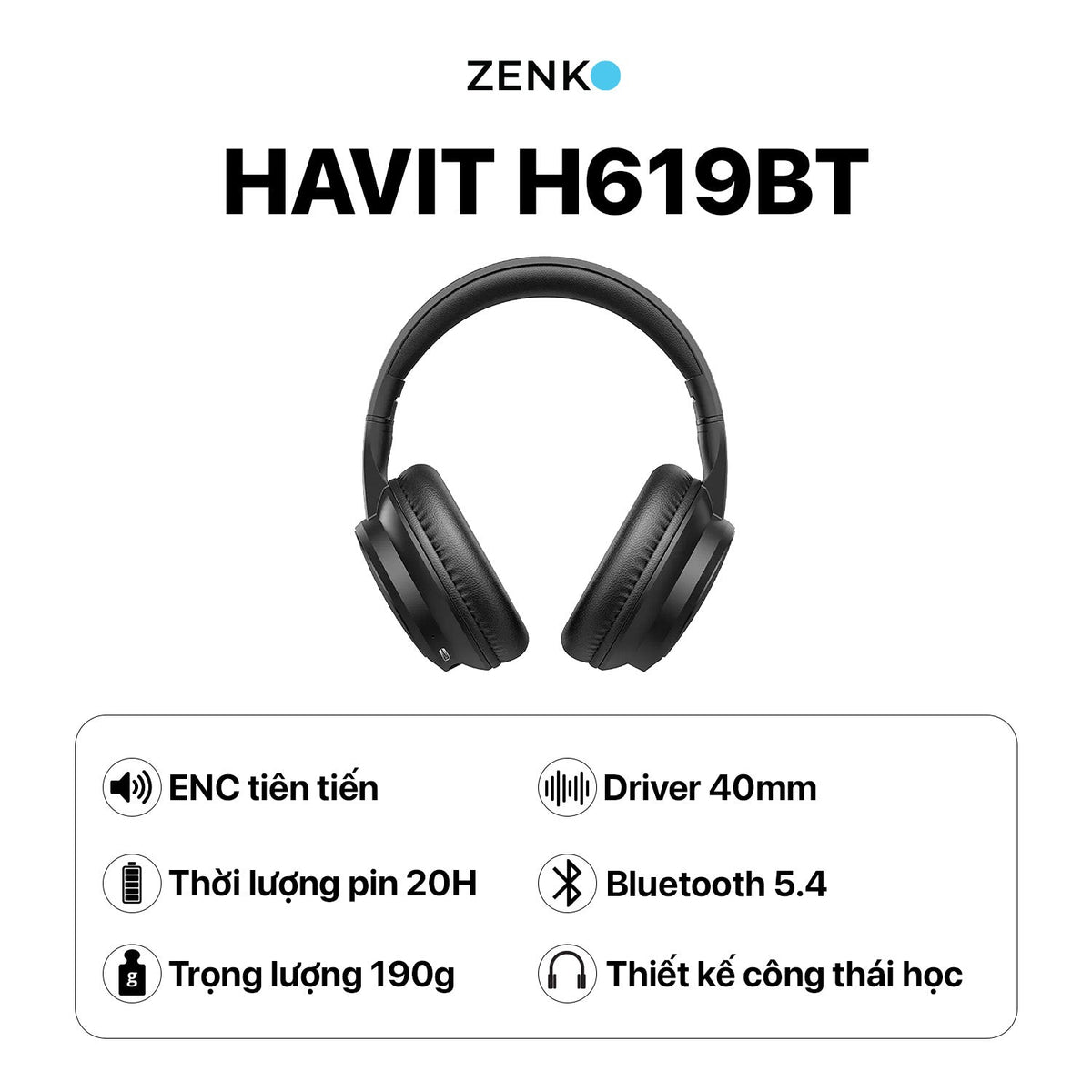 Tai nghe không dây HAVIT H619BT