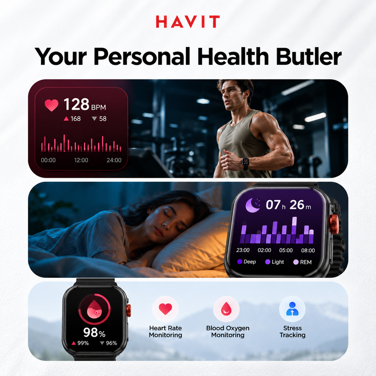 Đồng hô thông minh Havit Smart Watch M9068