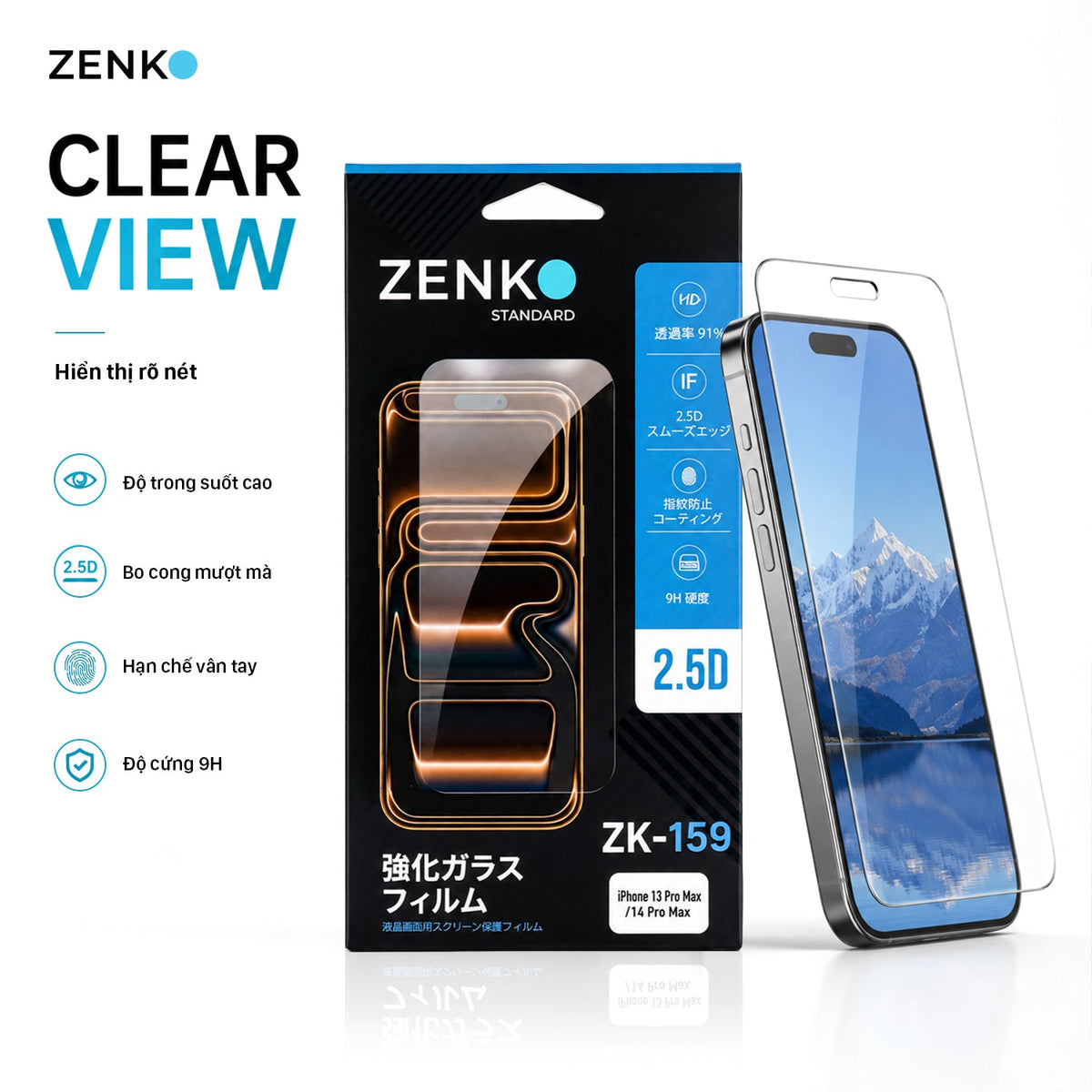 Kính cường lực Zenko Standard
